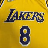Los Angeles Lakers 75 Year Kobe #8 BRYANT  Yollow NBA Jersey