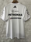 F1 Mercedes White Short Sleeve Racing Suit 2025