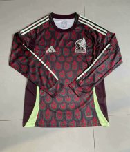 Mexico home Long Sleeve Fans  1:1 Quality Soccer Jersey   24-25