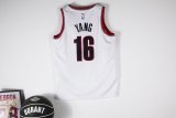 Portland Trail Blazers kids  White  #16  YANG NBA Jerseys  25-26