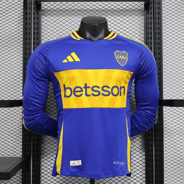 Boca Juniors home Long sleeves Player  1:1 Quality Soccer Jersey   24-25