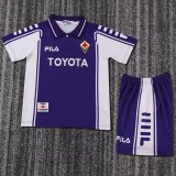 Retro Florence home Kids 1:1 Quality Soccer Jersey  1999-2000