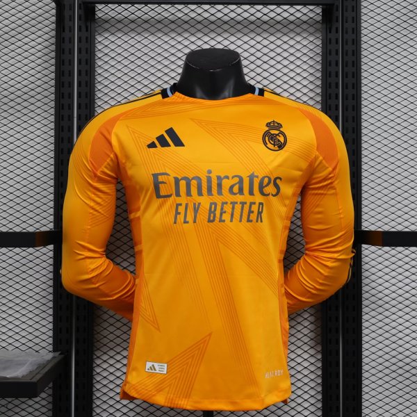 Real Madrid  away  Long Sleeve Player  1:1 Quality Soccer Jersey   24-25