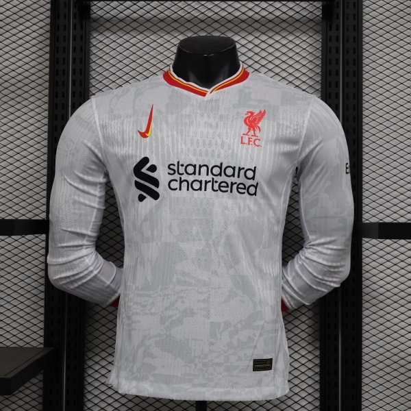 Liverpool third away Long Sleeve  player  1:1 Quality Soccer Jersey   24-25
