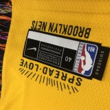 Brooklyn Nets Commemorate Edition Yellow #13 HARDEN  1:1 Quality NBA  Season Jerseys 2020