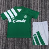 Retro Liverpool  Away Kids  1:1 Quality Soccer Jersey  1991-1992