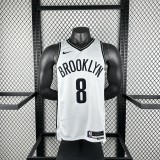 Brooklyn Nets  White #8 CUI 1:1 Quality NBA  Season Jerseys 2023