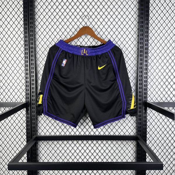 Los Angeles Lakers City Edition Black   1:1 Quality NBA Pants  2024