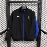 Chelsea  Windbreaker  Black 1:1 Quality Soccer Jersey  25-26