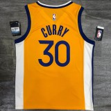 Golden State Warriors  V-neck Yellow JORDAN #30 CURRY 1:1 Quality NBA Season Jerseys 2021