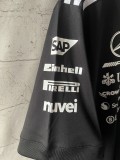 F1 Mercedes  black round neck  Short Sleeve Racing Suit 2025