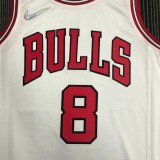 Chicago Bulls White #8 LAVINE 1:1 Quality NBA  Season Jerseys  75 Year