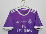 Retro Real Madrid Away  champion 1:1 Quality Soccer Jersey    2016-2017