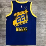 Golden State Warriors Blue Tram City Edition #22 WIGGINS 1:1 Quality NBA Season Jerseys 2021