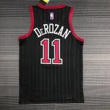 Chicago Bulls Black #11  DEROZAN  1:1 Quality NBA  Season Jerseys  75 Year