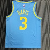 Los Angeles Lakers  Round Neck  MPLS  Blue #3 DAVIS 1:1 Quality NBA Season Jerseys