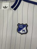 Millonarios T-shirt Retro leisure  White 1:1 Quality Soccer Jersey 26-27 (2026)