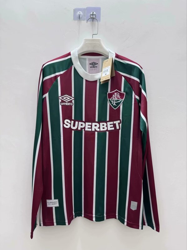 Fluminense  Home  Fans  long  1:1 Quality Soccer Jersey  Quality Soccer Jersey  25-26