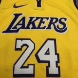Los Angeles Lakers Yollow  V-neck  Kobe #24 BRYANT  1:1 Quality NBA  Season Jerseys