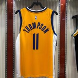 Golden State Warriors  V-neck Yellow JORDAN #11 THOMPSON  1:1 Quality NBA Season Jerseys 2021