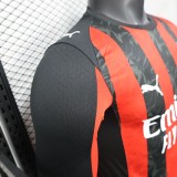 AC Milan Home Long player  1:1 Quality Soccer Jersey  25-26