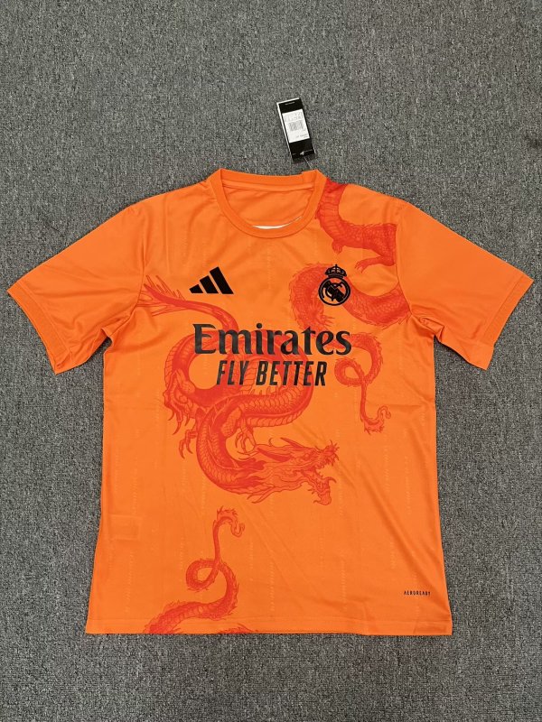 Real Madrid  Special Edition Orange Fans  1:1 Quality Soccer Jersey   24-25