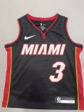 Miami Heat  Black Kids  #3 WADE 1:1 Quality NBA Jerseys