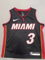 Miami Heat  Black Kids  #3 WADE 1:1 Quality NBA Jerseys