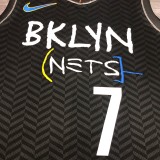 Brooklyn Nets City Edition graffiti Black #7 DURANT 1:1 Quality NBA  Season Jerseys 2021