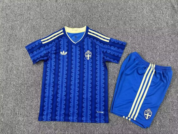 Sweden Away Kids Fans 1:1 Quality Soccer Jersey  26-27(2026)