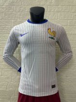 France away Long Sleeve  Player 1:1 Quality Soccer Jersey  24-25