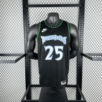 Minnesota Timberwolves  Black Retro  #25 ROSE NBA Jerseys  2026
