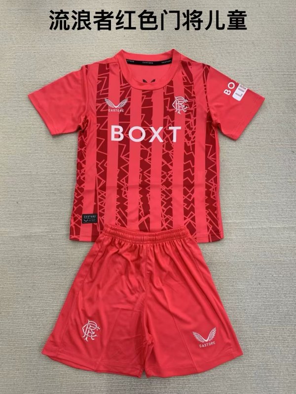 Rangers goalkeeper kids  1:1 Quality Soccer Jersey   24-25