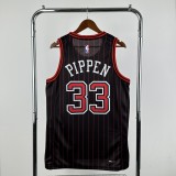 Chicago Bulls JORDAN Black  #33  PIPPEN 1:1 Quality NBA Jerseys  2026