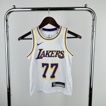 Los Angeles Lakers kids  white #77 DBNCIC NBA Jerseys  2023