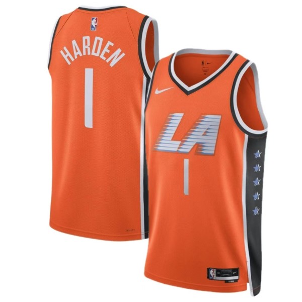 Los Angeles Clippers City Edition Orange  #1 HARDEN NBA Jerseys  2026