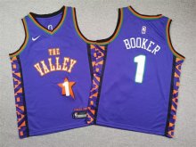 Phoenix Suns Kids City Edition Purplr #1 BOOKER 1:1 Quality NBA Jerseys