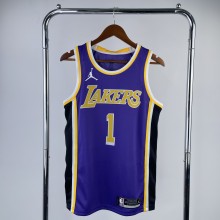 Los Angeles Lakers Jordan  Pruple #1 RUSSELL 1:1 Quality NBA Season Jerseys