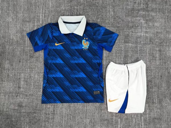 France Home  Kids 1:1 Quality Soccer Jersey   26-27 (2026)