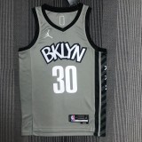 Brooklyn Nets Grey #30  CURRY 1:1 Quality NBA  Season Jerseys 75 Year