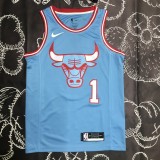 Chicago Bulls Blue #1 ROSE 1:1 Quality NBA  Season Jerseys