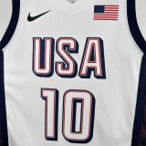 USA Boston Celtics White #10 TATUM 1:1 Quality NBA Jerseys  2024 Olympic Games