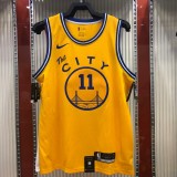 Golden State Warriors Yellow Tram City Edition #11 THOMPSON   1:1 Quality NBA Season Jerseys 2021