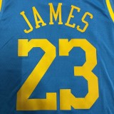 Los Angeles Lakers  Round Neck  MPLS  Blue #23 JAMES 1:1 Quality NBA Season Jerseys
