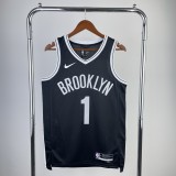 Brooklyn Nets Black #1 BRIDGES 1:1 Quality NBA  Season Jerseys 2023