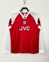 Retro Arsenal Long sleeve Home 1:1 Quality Soccer Jersey  1992-1994