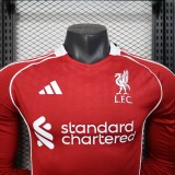 Liverpool Home Long Sleeve  player  1:1 Quality Soccer Jersey 25-26