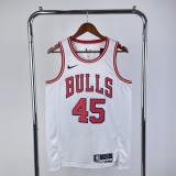 Chicago Bulls White  #45  JORDAN 1:1 Quality NBA  Season Jerseys  2023