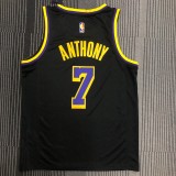 Retro Los Angeles Lakers Black Reward Edition #7 ANTHONY 1:1 Quality NBA Season Jerseys 2021