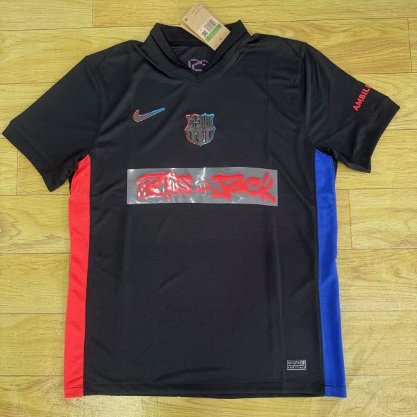 Barcelona Away  Travis Scott Co branded version Special Edition Fans 1:1 Quality Soccer Jersey  25-26